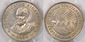 Nicaragua 1954 50 Centavos PCGS MS 65 KM-19.1 PI0162 combine shipping