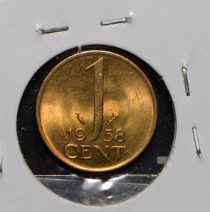Netherlands 1958 Cent UNC 900052 combine shipping