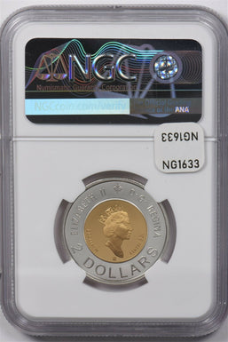 Canada 2000 2 Dollars gold NGC PF69 UC BI-MET PATH OF KNOWLEDGE Au-Ag AGW:0.1846