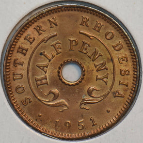 Southern Rhodesia 1951 1/2 Penny 196063 combine shipping
