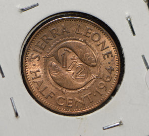 Sierra Leone 1964 1/2 Cent Fish animal  191261 combine shipping