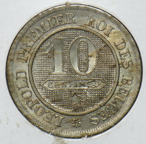 Belgium 1862 10 Centimes Lion animal 490132 combine shipping