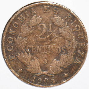 Chile 1904 2 1/2 Centavos 150569 combine shipping