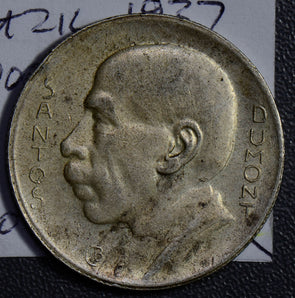 Brazil 1937 5000 Reis silver  B0093 combine shipping