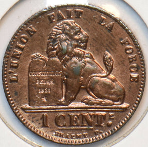 Belgium 1907 Cent Lion animal 195419 combine shipping