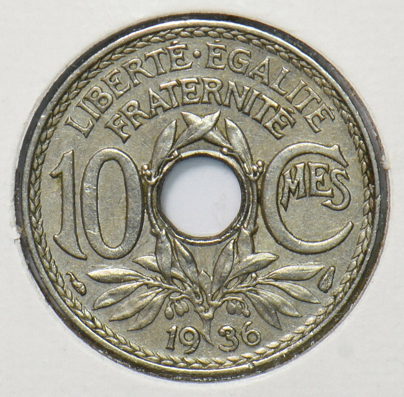France 1936 10 Centimes 900115 combine shipping