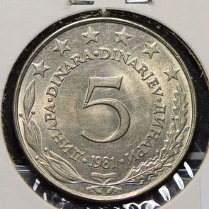 Yugoslavia 1981 5 Dinara  901054 combine shipping