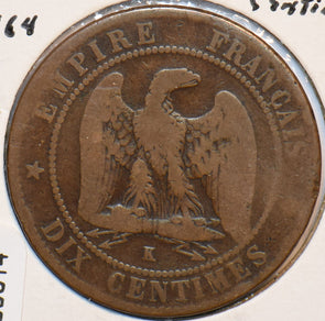 France 1864 K 10 Centimes Eagle animal 900614 combine shipping