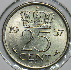 Netherlands 1957 25 Cents 152442 combine shipping