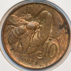Italy 1922 10 Centesimi Honey Bee animal 295385 combine shipping