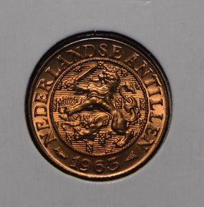 Netherlands Antilles 1963 Cent Lion animal  291692 combine shipping