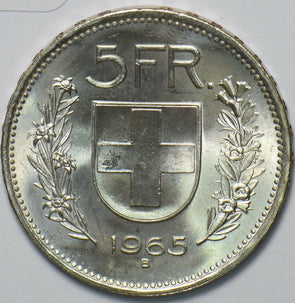 Switzerland 1965 B 5 Francs 294976 combine shipping