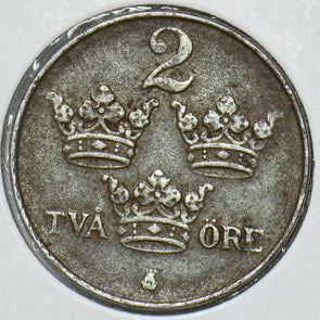 Sweden 1918 2 Ore 197080 combine shipping