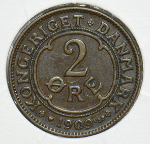Denmark 1909 2 Ore 298989 combine shipping