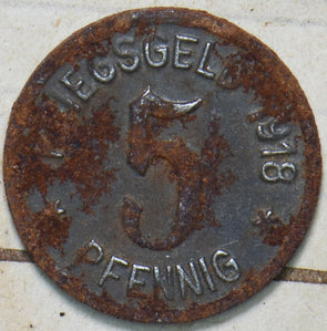 Germany 1918 5 Pfennig Neidenburg 293104 combine shipping