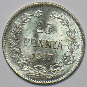 Finland 1917 25 Pennia Eagle animal 294490 combine shipping