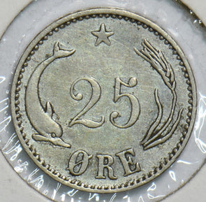 Denmark 1891 25 Ore Porpoise 198265 combine shipping