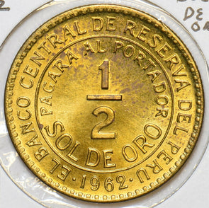 Peru 1962 1/2 Sol 152649 combine shipping