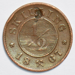 Norway 1867 1/2 Skilling 904337 combine shipping
