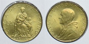 Vatican 1963 Mo 20 Lire 198650 combine shipping