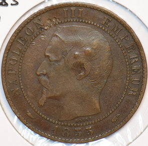 France 1855 A 10 Centimes Eagle animal 151608 combine shipping