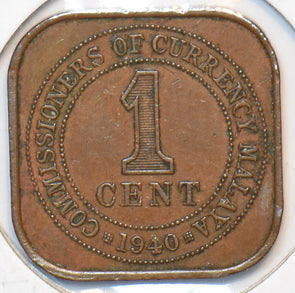 Straits Settlements 1940 Cent 151277 combine shipping