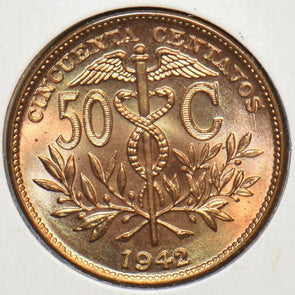 Bolivia 1942 50 Centavos 295541 combine shipping