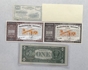 2-Dollar American Liberty silver certificates Both CU,1-10 Cents Summit County
