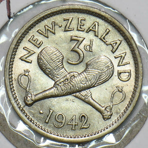 New Zealand 1942 3 Pence N0223 combine shipping