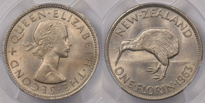 New Zealand 1963 Florin Kiwi Bird animal PCGS MS 65 PI0117 combine shipping