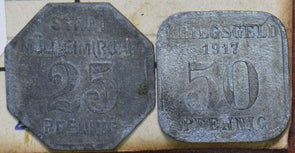 Germany 1917 25/50 Pfennig Mulheim 490296 combine shipping
