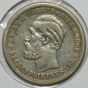 Norway 1877 50 Ore N0221 combine shipping