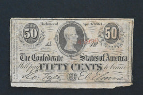 US 1863 50 CENT VG-F Richmond VA RN0093 combine shipping