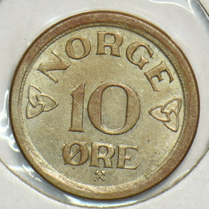 Norway 1957 10 Ore BU 153344 combine shipping