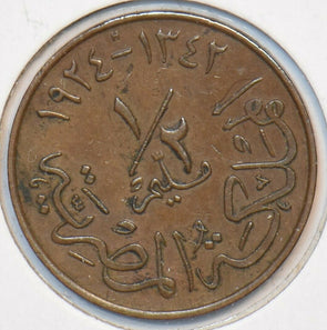 Egypt 1924 1342AH 1/2 Millieme 295596 combine shipping