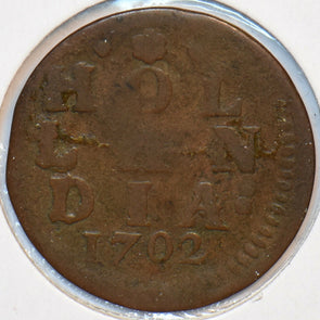 Netherlands 1702 Duit Lion animal 193606 combine shipping