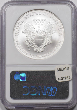 2008-W Silver Eagle Reverse Of 2007 NGC MS70 NG1785