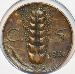 Italy 1921 R 5 Centesimi 151289 combine shipping