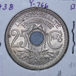 France 1938 25 Centimes BU 290054 combine shipping