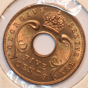 East Africa 1952 Y-33 5 Cents 193506 combine shipping