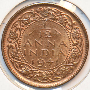 British India 1941 1/12 Anna 192988 combine shipping