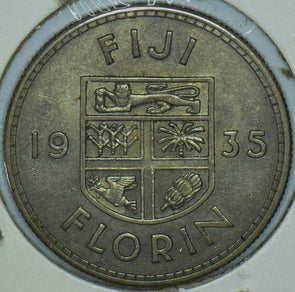 Fiji 1935 Florin 290796 combine shipping