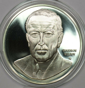 1980 's Medal Proof Woodrow Wilson in capsule 1.2oz pure silver Franklin Mint B