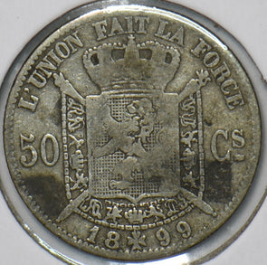 Belgium 1899 50 Centimes Lion animal 903186 combine shipping