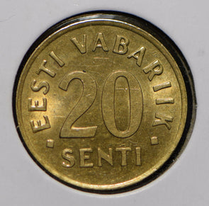 Estonia 1992 20 Senti Lion animal  900615 combine shipping
