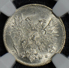 1917 S Finland 25 Pennia NGC MS66 NG0056 combine shipping