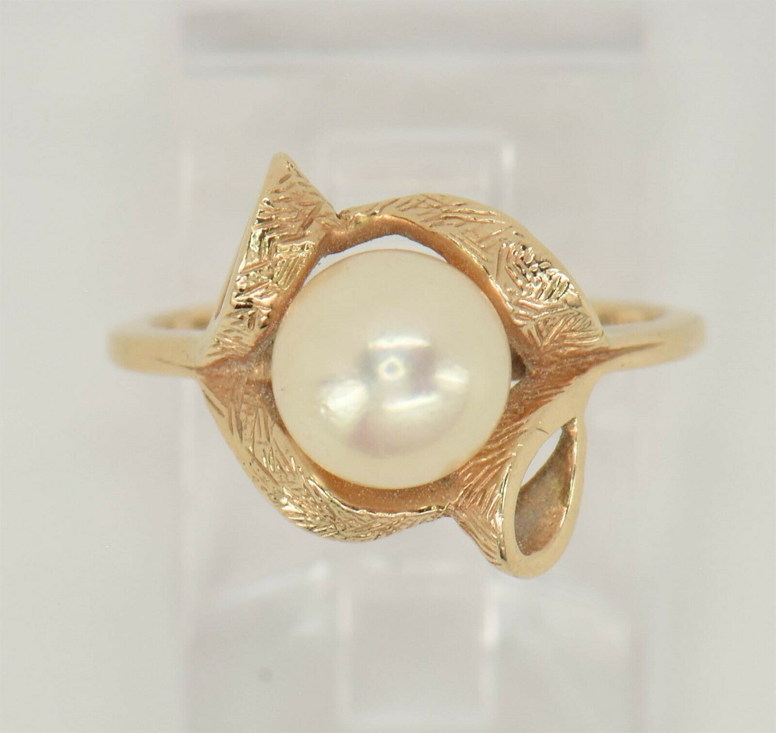 10K Gold Pearl Ring 2.5g Pearl 0.27in Size 4 RG0113