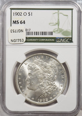 1902-O Morgan Dollar Silver NGC MS64 NG1753