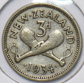 New Zealand 1934 3 Pence 903276 combine shipping