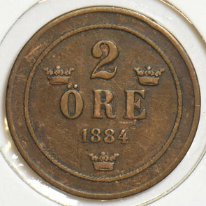 Sweden 1884 2 Ore 240622 combine shipping